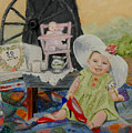 Eden Rose's First Tea Party Painting by Quwatha Valentine Eden Rose's First Tea Party Painting by Quwatha Valentine