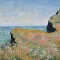 Edge of the Cliff Pourville Painting by Claude Monet Edge of the Cliff Pourville Painting by Claude Monet
