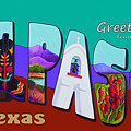 El Paso Postcard Painting by Candy Mayer