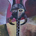 Elephant Mask Painting by Obi-Tabot Tabe Elephant Mask Painting by Obi-Tabot Tabe