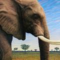 Elephant on Safari Painting by James W Johnson Elephant on Safari Painting by James W Johnson