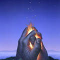 Embers Turn to Stars Painting by Jerry LoFaro Embers Turn to Stars Painting by Jerry LoFaro