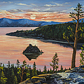 Emerald Bay Painting by Darice Machel McGuire Emerald Bay Painting by Darice Machel McGuire