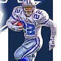 8 X 10 Emmitt Smith Dallas Cowboys Limited Edition Giclee Series #1