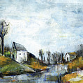 End Of Winter - Acrylic Landscape Painting On Cotton Canvas by Aniko Hencz End Of Winter - Acrylic Landscape Painting On Cotton Canvas by Aniko Hencz