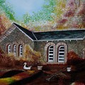 English Cottage in the Autumn by Glory Fraulein Wolfe English Cottage in the Autumn by Glory Fraulein Wolfe