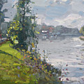 Erie Canal Painting by Ylli Haruni Erie Canal Painting by Ylli Haruni