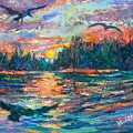 Evening Flight Painting by Kendall Kessler Evening Flight Painting by Kendall Kessler