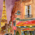 Evening in Paris Painting by Sheryl Heatherly Hawkins Evening in Paris Painting by Sheryl Heatherly Hawkins