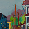 Evening in Town Chelmsford MA by Debra Bretton Robinson Evening in Town Chelmsford MA by Debra Bretton Robinson