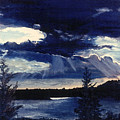 Evening Lake Painting by Steve Karol Evening Lake Painting by Steve Karol