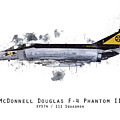 F4 Phantom Sketch - XV574 Digital Art by Airpower Art F4 Phantom Sketch - XV574 Digital Art by Airpower Art