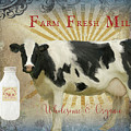 Farm Fresh Milk Vintage Style Typography Country Chic Painting by Audrey Jeanne Roberts Farm Fresh Milk Vintage Style Typography Country Chic Painting by Audrey Jeanne Roberts
