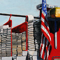 FDNY ENGINE 59 American Flag by Paul Walsh FDNY ENGINE 59 American Flag by Paul Walsh