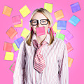 Female Admin Clerk Swamped With Multitasking Jobs by Jorgo Photography - Wall Art Gallery Female Admin Clerk Swamped With Multitasking Jobs by Jorgo Photography - Wall Art Gallery