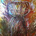 Fiery Earth Latte Stone Painting by Michelle Pier Fiery Earth Latte Stone Painting by Michelle Pier