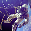 First American Walking In Space, Edward Photograph by Nasa First American Walking In Space, Edward Photograph by Nasa