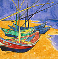 Fishing Boats on the Beach at Saintes Maries de la Mer Painting by Vincent Van Gogh Fishing Boats on the Beach at Saintes Maries de la Mer Painting by Vincent Van Gogh