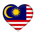 Flag Of Malaysia Heart by Roy Pedersen Flag Of Malaysia Heart by Roy Pedersen
