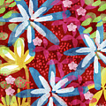 Floral Fantasy 2- Art by Linda Woods Mixed Media by Linda Woods Floral Fantasy 2- Art by Linda Woods Mixed Media by Linda Woods