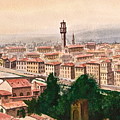 Florentine Panorama Painting by Frank SantAgata Florentine Panorama Painting by Frank SantAgata