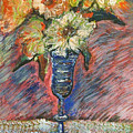 Flowers in Wine Glass Pastel by Katt Yanda Flowers in Wine Glass Pastel by Katt Yanda