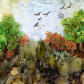 Flying to Shangri-La Painting by Charlene Fuhrman-Schulz Flying to Shangri-La Painting by Charlene Fuhrman-Schulz