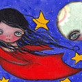 Flying with the Moon Painting by Abril Andrade Flying with the Moon Painting by Abril Andrade