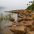 Foggy Morning on Jordan Pond Photograph by Kevin Craft