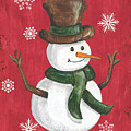 Folk Snowman Painting by Debbie DeWitt Folk Snowman Painting by Debbie DeWitt