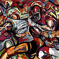 FootBall Frawl Painting by John Gholson FootBall Frawl Painting by John Gholson
