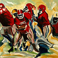 Football Pack Painting by John Gholson Football Pack Painting by John Gholson