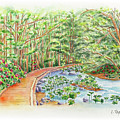 Footbridge Painting by Lori Taylor Footbridge Painting by Lori Taylor