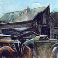 Ford Cabriolets Guard the Barn by Ron Morrison Ford Cabriolets Guard the Barn by Ron Morrison
