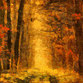Forest Leaves Painting by Dimitar Hristov Forest Leaves Painting by Dimitar Hristov