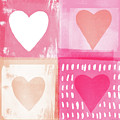 Four Hearts- Art by Linda Woods Mixed Media by Linda Woods Four Hearts- Art by Linda Woods Mixed Media by Linda Woods