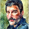 Freddie Mercury watercolor by Suzann Sines Freddie Mercury watercolor by Suzann Sines
