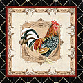 French Country Vintage Style Roosters - Triplet Painting by Audrey Jeanne Roberts French Country Vintage Style Roosters - Triplet Painting by Audrey Jeanne Roberts