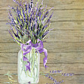 French Lavender Rustic Country Mason Jar Bouquet on Wooden Fence Painting by Audrey Jeanne Roberts French Lavender Rustic Country Mason Jar Bouquet on Wooden Fence Painting by Audrey Jeanne Roberts