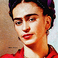 Frida in Red Painting by Rafael Salazar Frida in Red Painting by Rafael Salazar