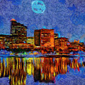 Full Moon Over Boston by Dan Sproul Full Moon Over Boston by Dan Sproul