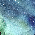 Galaxy Watercolor Aurora Painting Painting by Olga Shvartsur Galaxy Watercolor Aurora Painting Painting by Olga Shvartsur
