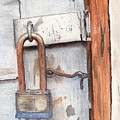 Garage Lock Number One Painting by Ken Powers Garage Lock Number One Painting by Ken Powers