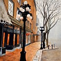 Gastown, Vancouver Painting by Sher Nasser Gastown, Vancouver Painting by Sher Nasser