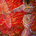 Geisha - Rain Dance 02 Painting by Nik Helbig Geisha - Rain Dance 02 Painting by Nik Helbig