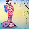Geisha with Bird by Kathern Ware Geisha with Bird by Kathern Ware