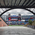 Gillette Stadium And The Four Super Bowl Banners by Brian MacLean