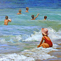 Girl with Pink Hat Painting by Marie Witte Girl with Pink Hat Painting by Marie Witte