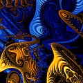 Gold On Blue by Ron Bissett Gold On Blue by Ron Bissett