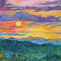 Golden Blue Ridge Sunset by Kendall Kessler Golden Blue Ridge Sunset by Kendall Kessler